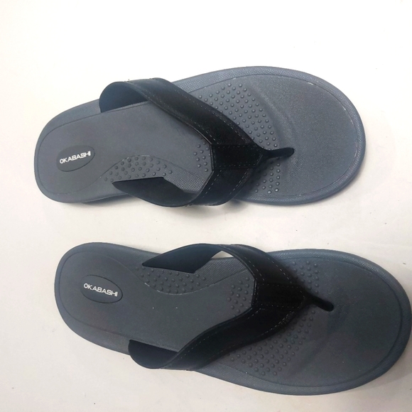 Black and Gray Flip Flops Size XL - Picture 2 of 10